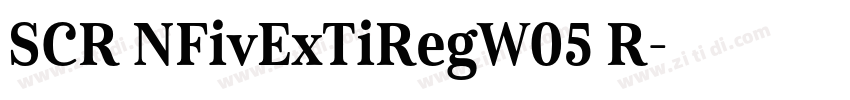 SCR NFivExTiRegW05 R字体转换